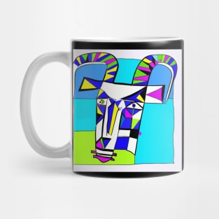 Picasso-style Goat Mug